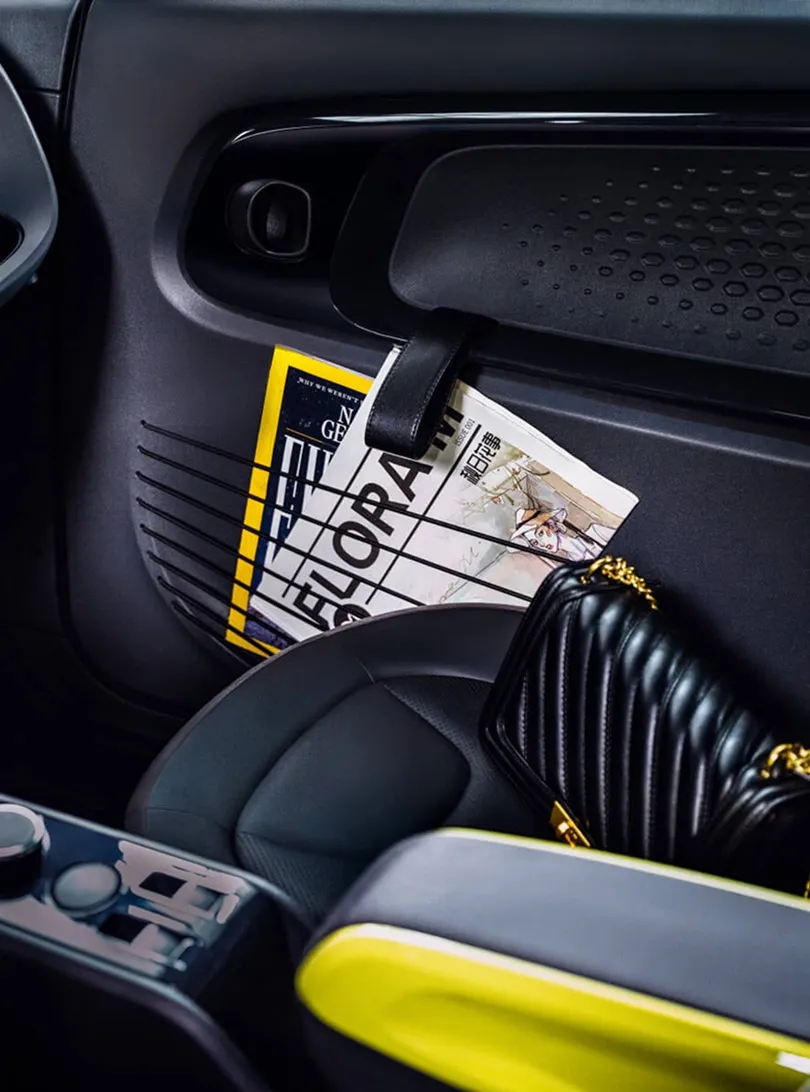 Espacio de almacenamiento para el pasajero